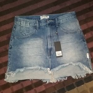 NWT! ONE TEASPOON High-Low Denim Skirt Size 27
